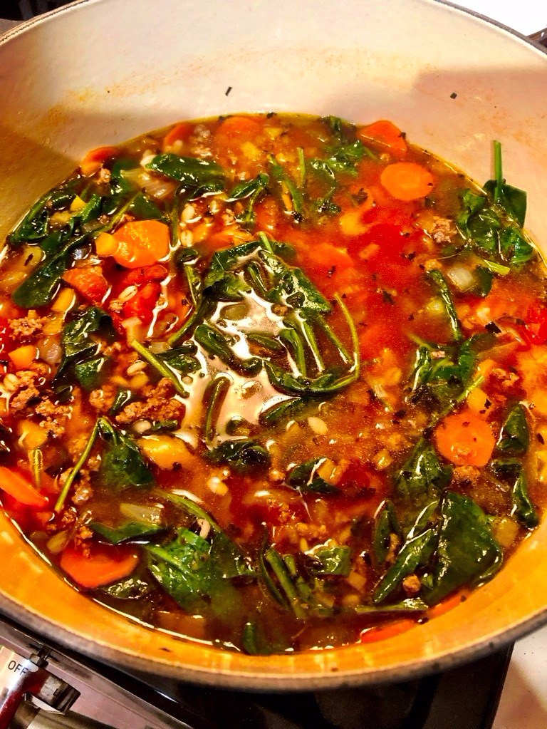 Beef Barley & Spinach Soup – Quick and&nbsp;Easy